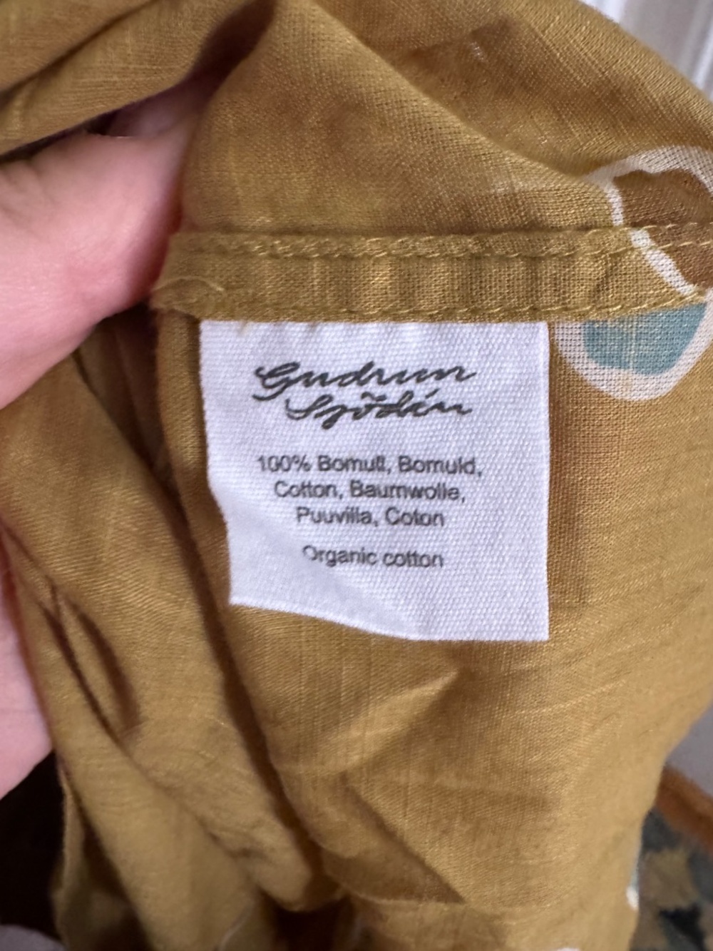Gudrun Sjoden dress in olive green fun print - Picture 6 of 8